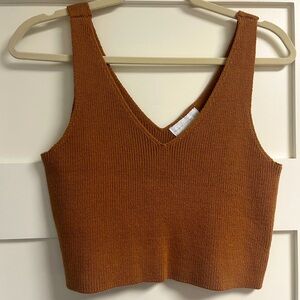 Knit crop tank